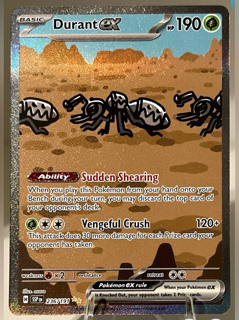 Pokémon TCG: Surging Sparks - DURANT EX 236/191 NM